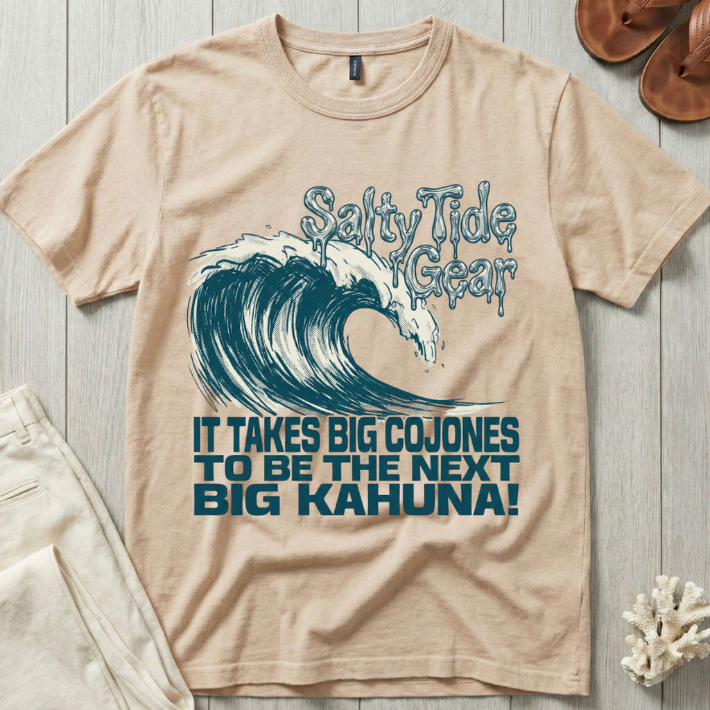 Salty Tide Gear · It Takes Big Cojones To Be the Next Big Kahuna! T-Shirt