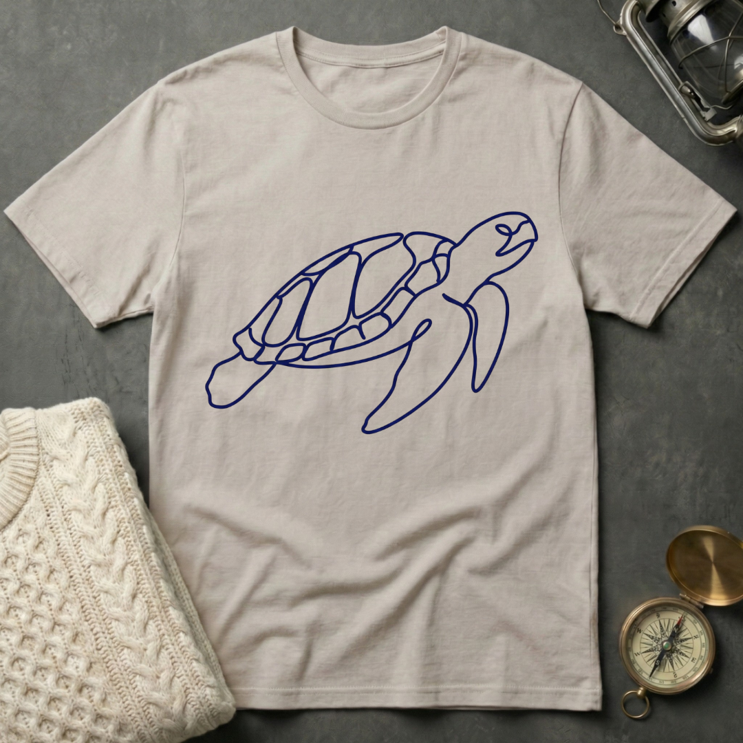 Sea Turtle - Line Art T-Shirt