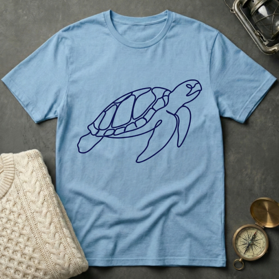 Sea Turtle - Line Art T-Shirt