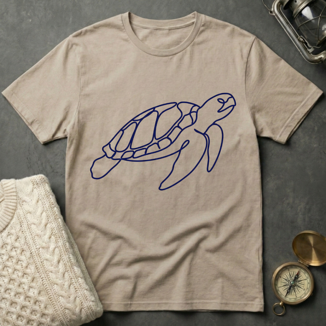 Sea Turtle - Line Art T-Shirt