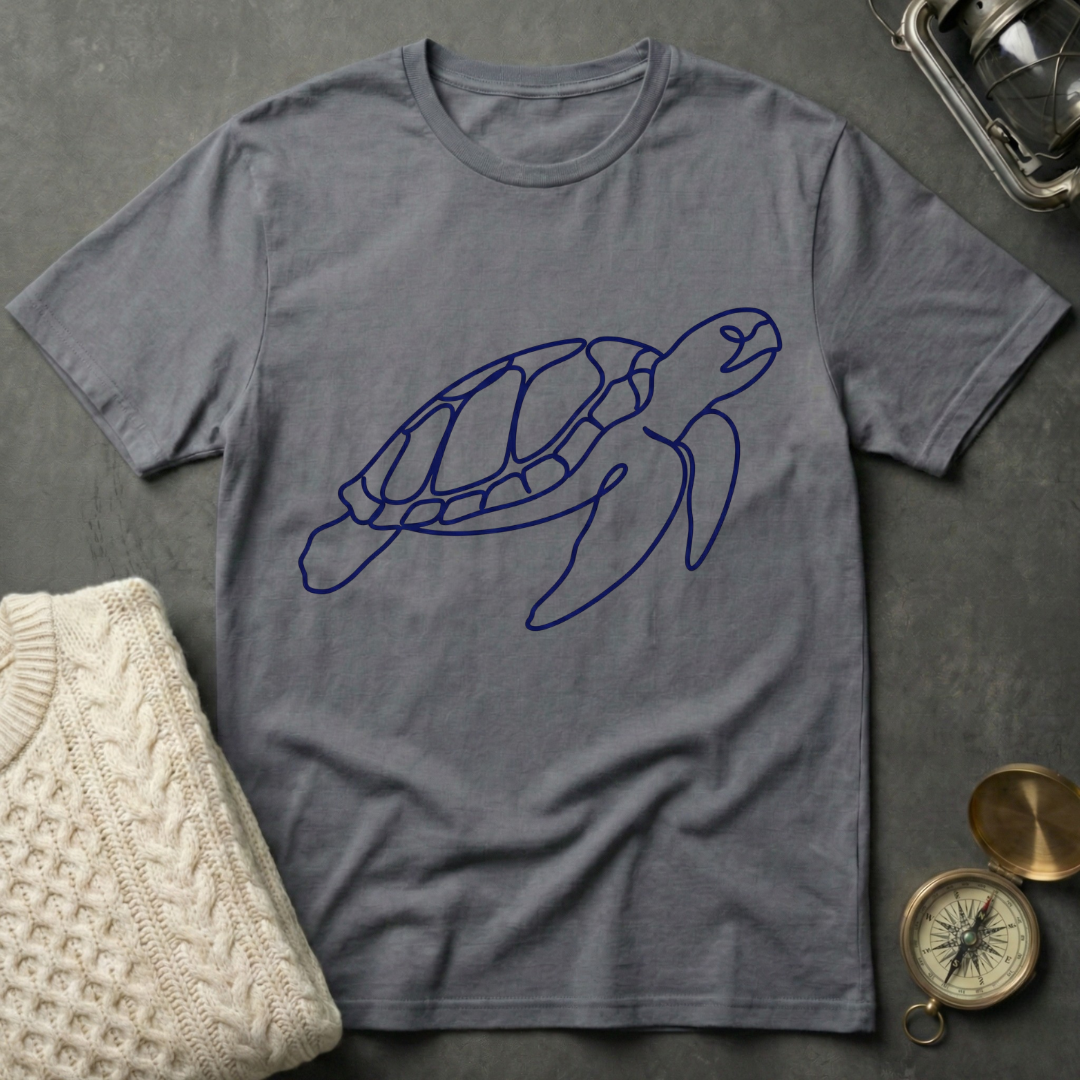 Sea Turtle - Line Art T-Shirt