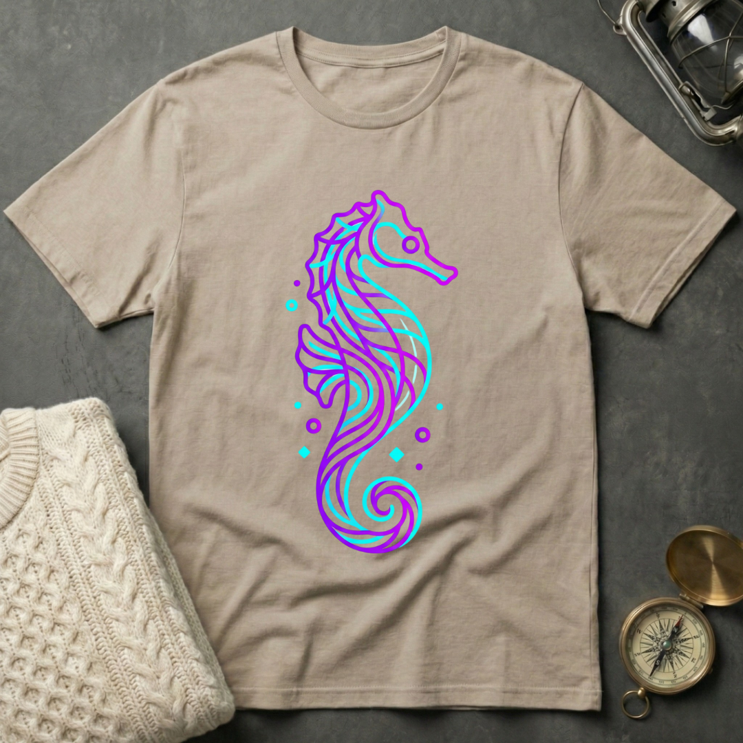 Seahorse - Line Art T-Shirt