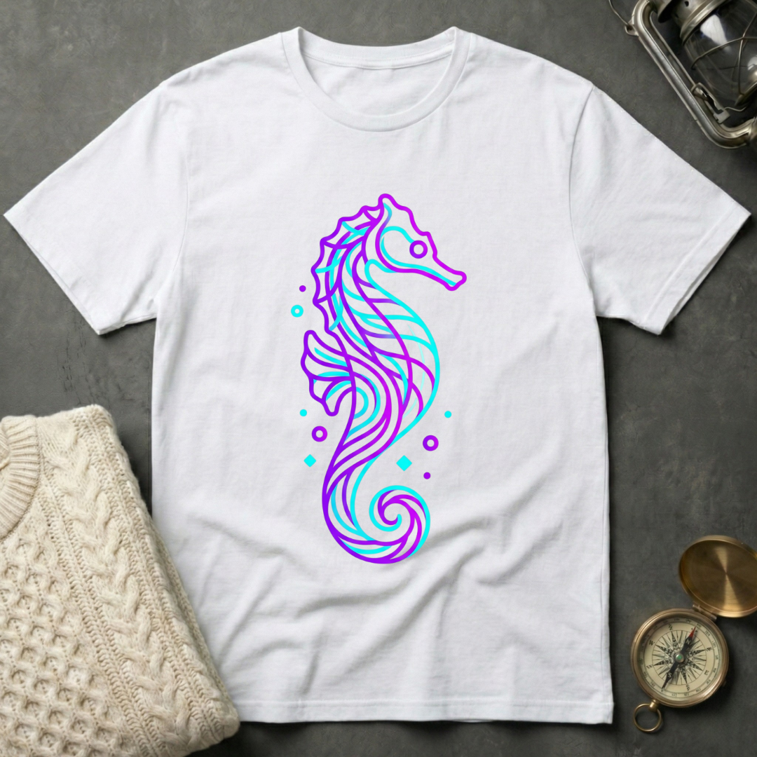 Seahorse - Line Art T-Shirt