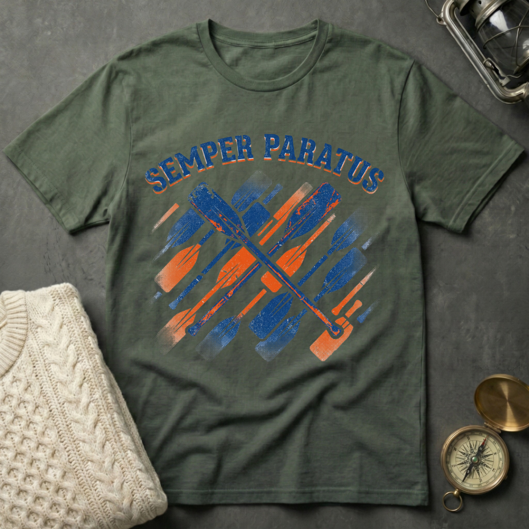 Semper Paratus Oar Pattern T-Shirt