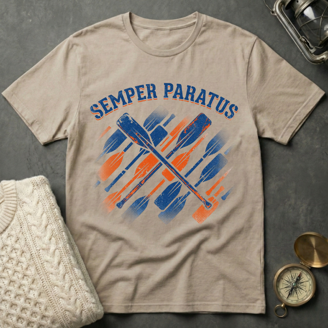 Semper Paratus Oar Pattern T-Shirt