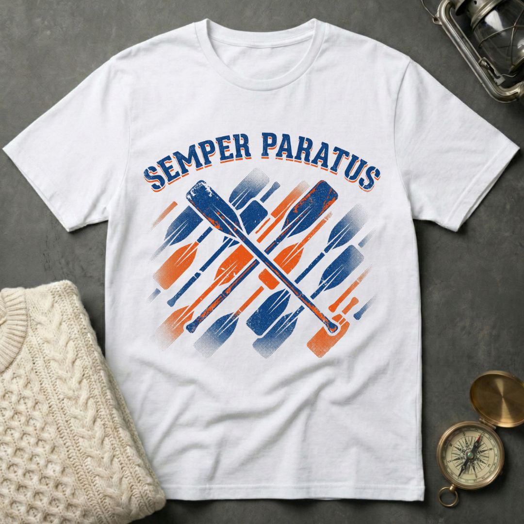 Semper Paratus Oar Pattern T-Shirt