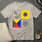 Signal Flag · Nautical Icon Grid T-Shirt