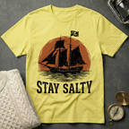 Stay Salty Pirate Ship Blood Moon T-Shirt