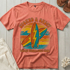 Stoked & Salty - Distressed Groovy Retro T-Shirt