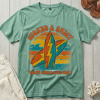 Stoked & Salty - Distressed Groovy Retro T-Shirt