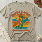 Stoked & Salty - Distressed Groovy Retro T-Shirt