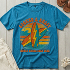 Stoked & Salty - Distressed Groovy Retro T-Shirt