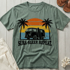 Surf. Sleep. Repeat. - Distressed Retro T-Shirt