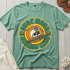 Surf More · Stress Less -  Groovy Retro T-Shirt