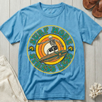Surf More · Stress Less -  Groovy Retro T-Shirt