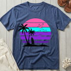 Surfer Sunset - Neon Retro T-Shirt