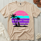 Surfer Sunset - Neon Retro T-Shirt