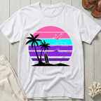 Surfer Sunset - Neon Retro T-Shirt
