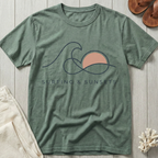 Surfing & Sunsets - Line Art T-Shirt