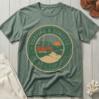Surfing & Sunsets · Coastal Explorer - Badge T-Shirt