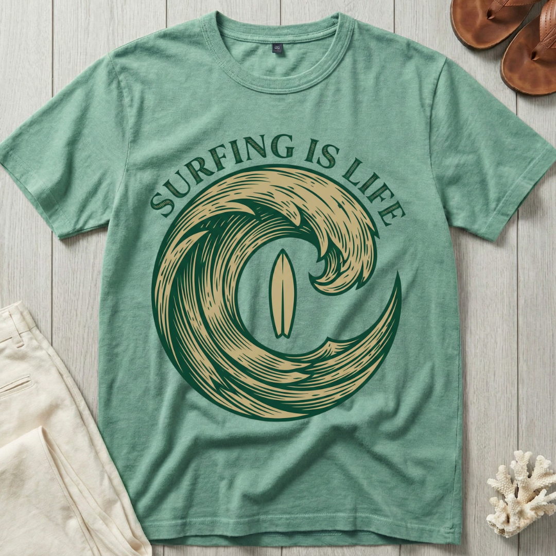 Surfing is Life - Eye of the Barrel T-Shirt