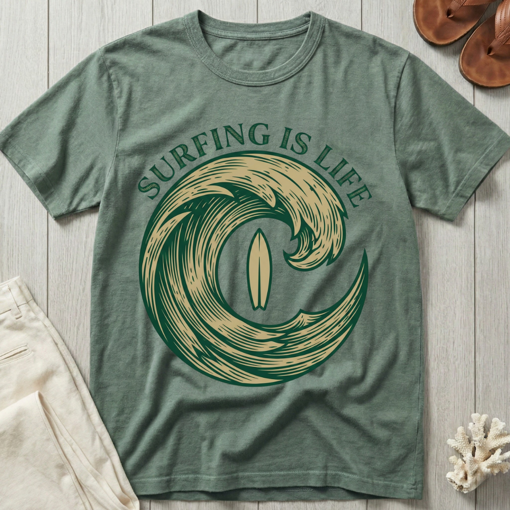 Surfing is Life - Eye of the Barrel T-Shirt