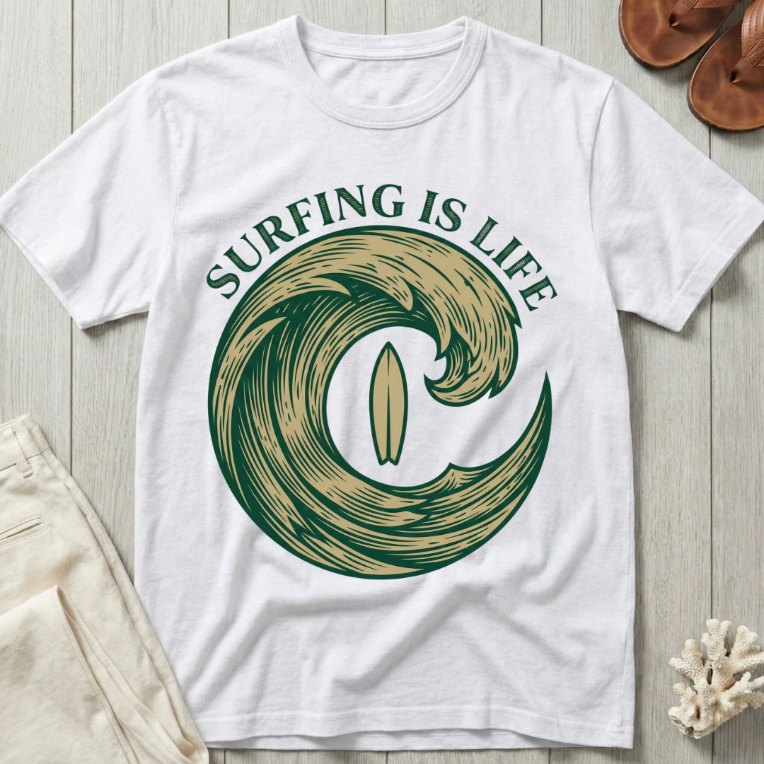 Surfing is Life - Eye of the Barrel T-Shirt