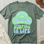 Surfing is Life - Groovy Retro T-Shirt