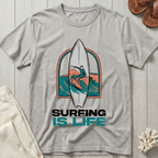 Surfing is Life - Surfboard Portrait T-Shirt