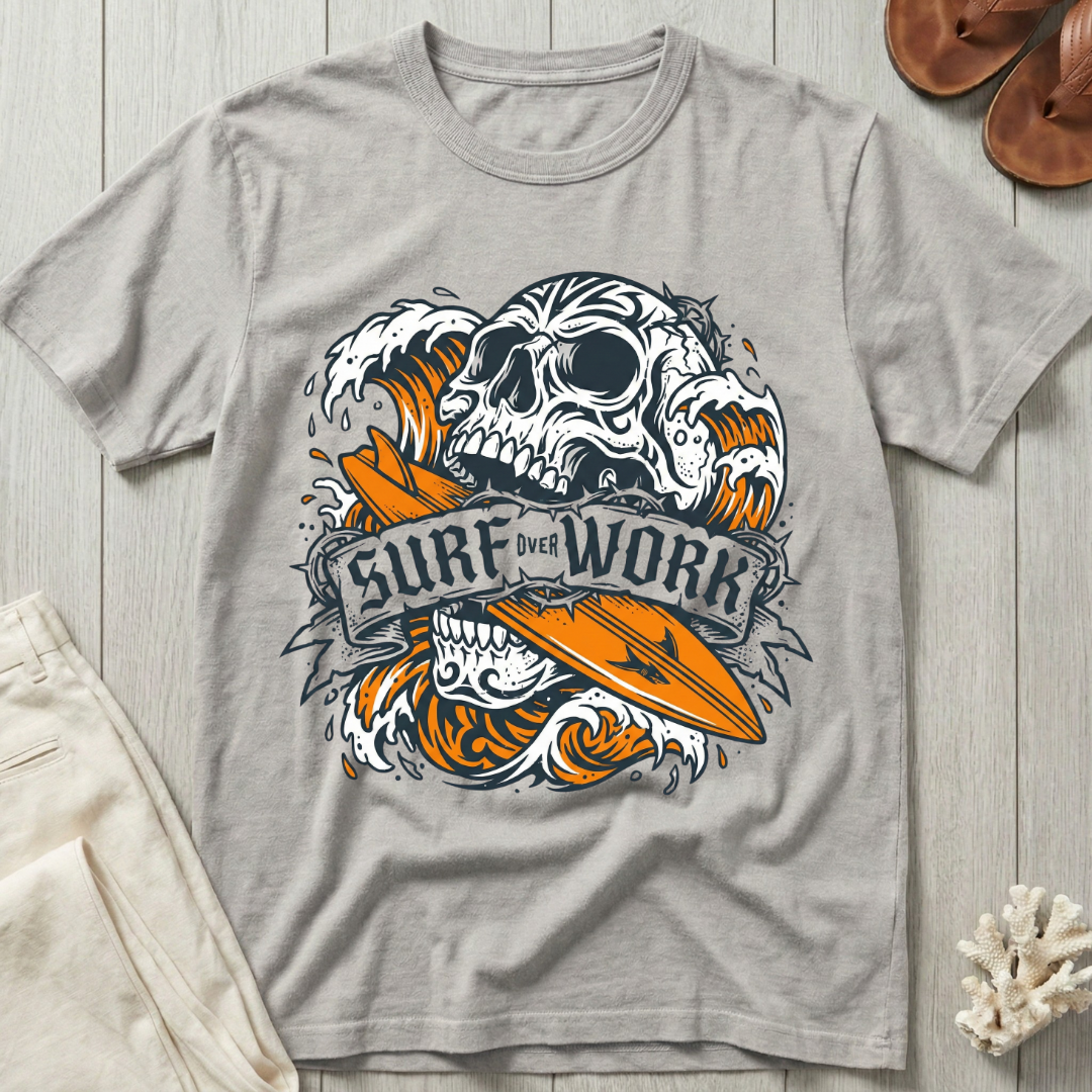 Surf over Work - Hardcore T-Shirt