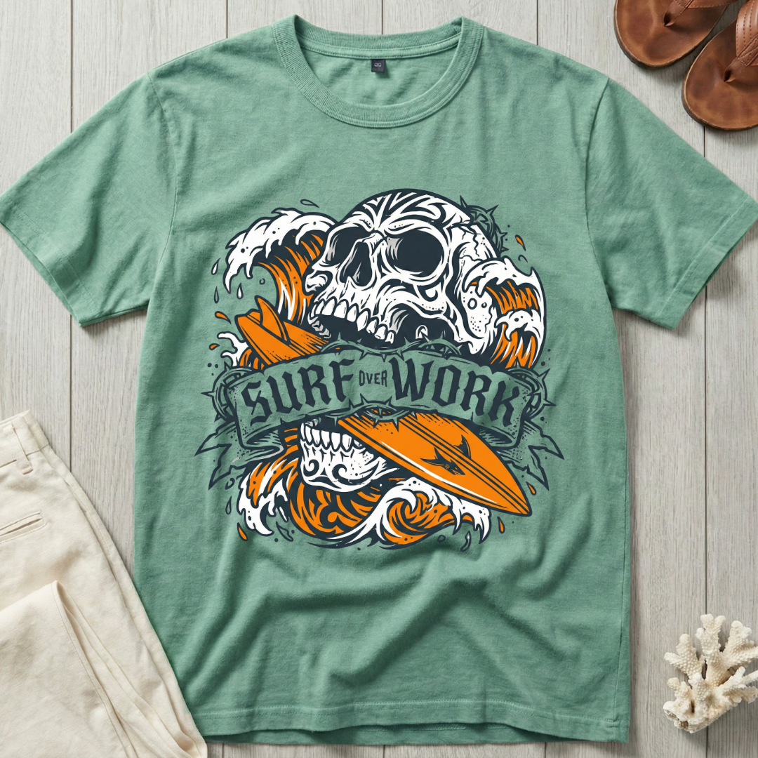 Surf over Work - Hardcore T-Shirt