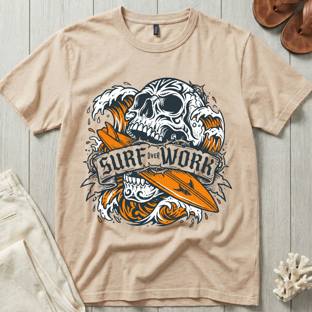Surf over Work - Hardcore T-Shirt