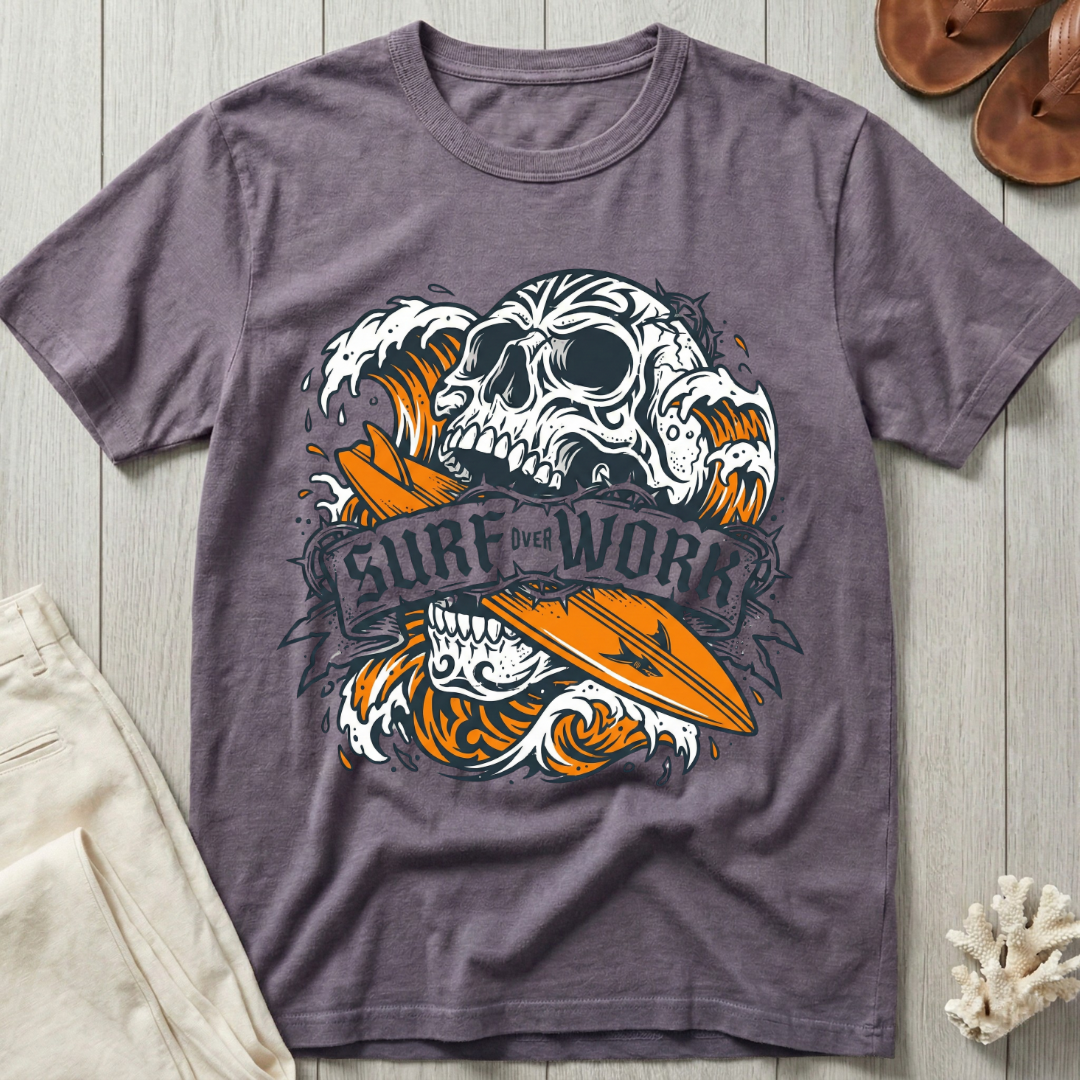 Surf over Work - Hardcore T-Shirt