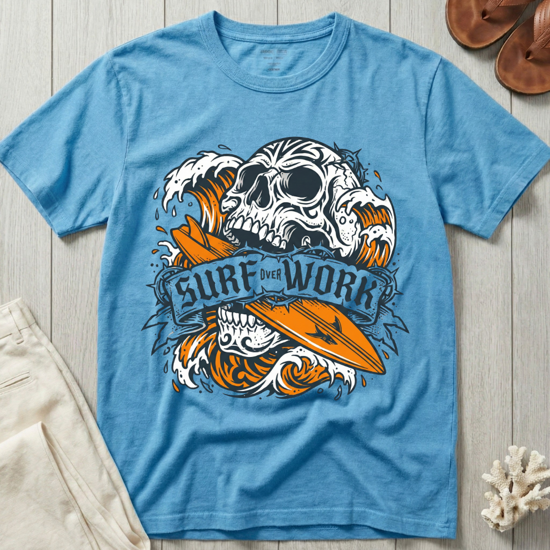 Surf over Work - Hardcore T-Shirt