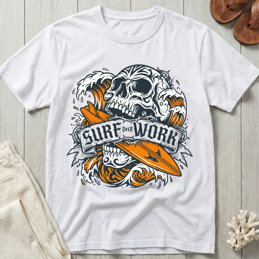 Surf over Work - Hardcore T-Shirt