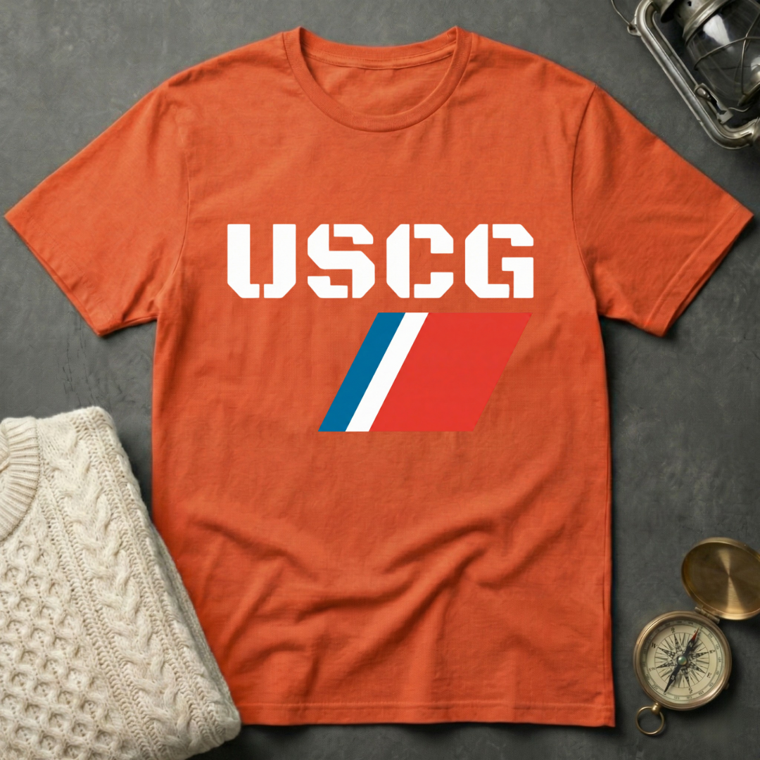 USCG - Clean Racing Stripe T-Shirt