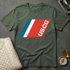 USCG - Distressed Racing Stripe T-Shirt