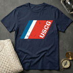 USCG - Distressed Racing Stripe T-Shirt