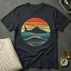 USCG H-65 Dolphin Sunset - Distressed Retro T-Shirt