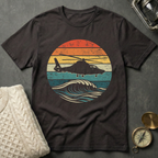 USCG H-65 Dolphin Sunset - Distressed Retro T-Shirt