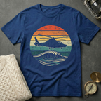 USCG H-65 Dolphin Sunset - Distressed Retro T-Shirt