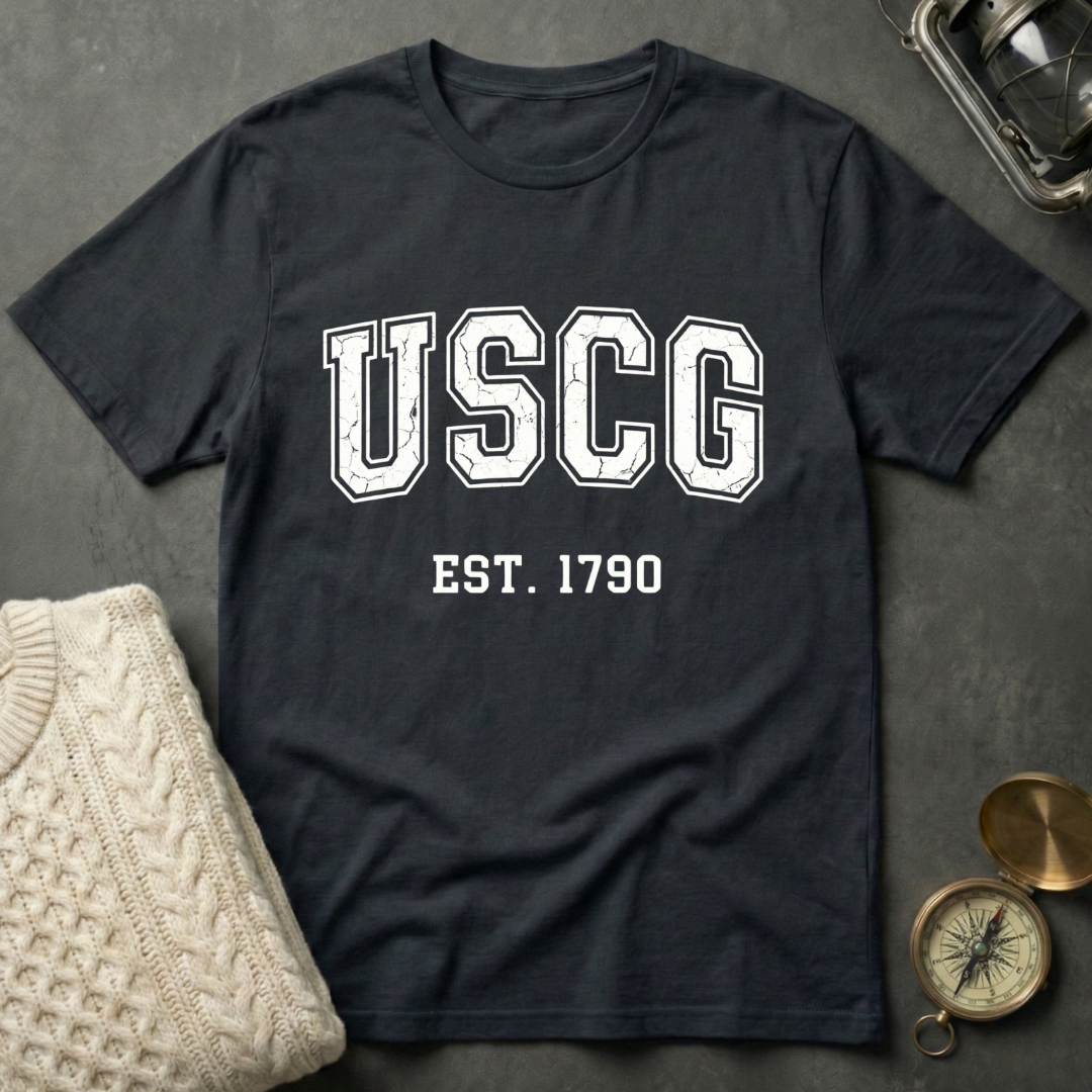 USCG · Est. 1790 - Varsity T-Shirt