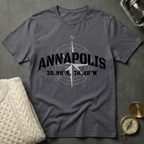 US Naval Academy Coordinates T-Shirt