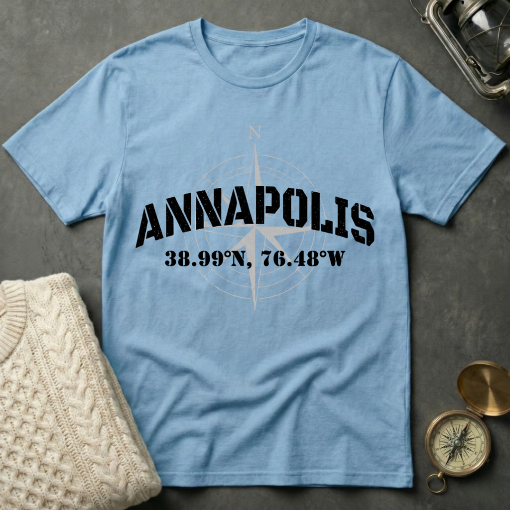 US Naval Academy Coordinates T-Shirt