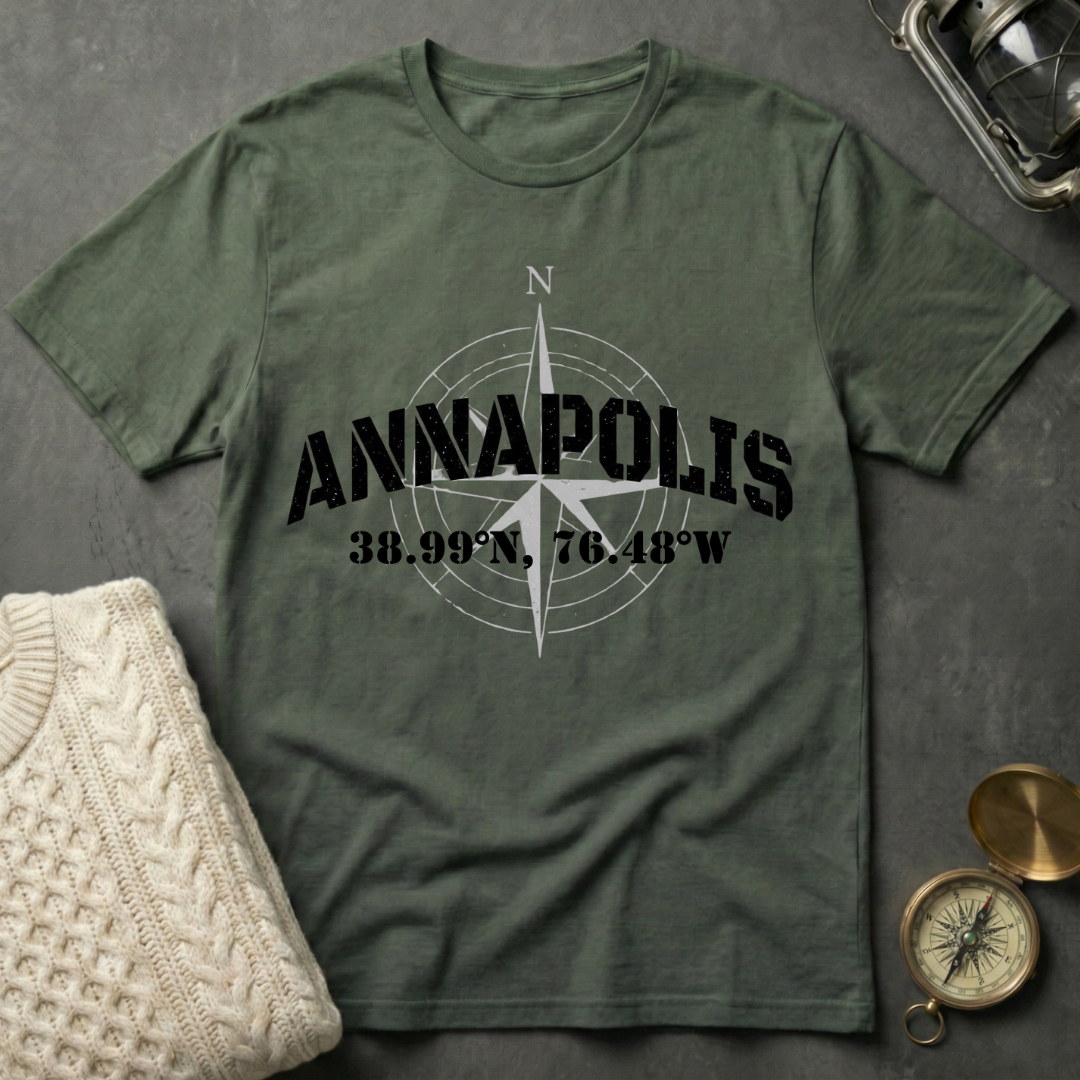 US Naval Academy Coordinates T-Shirt