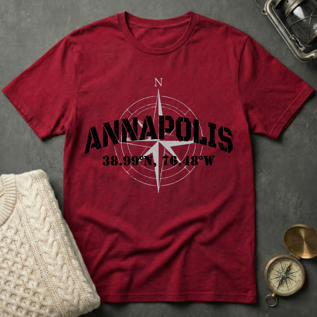 US Naval Academy Coordinates T-Shirt
