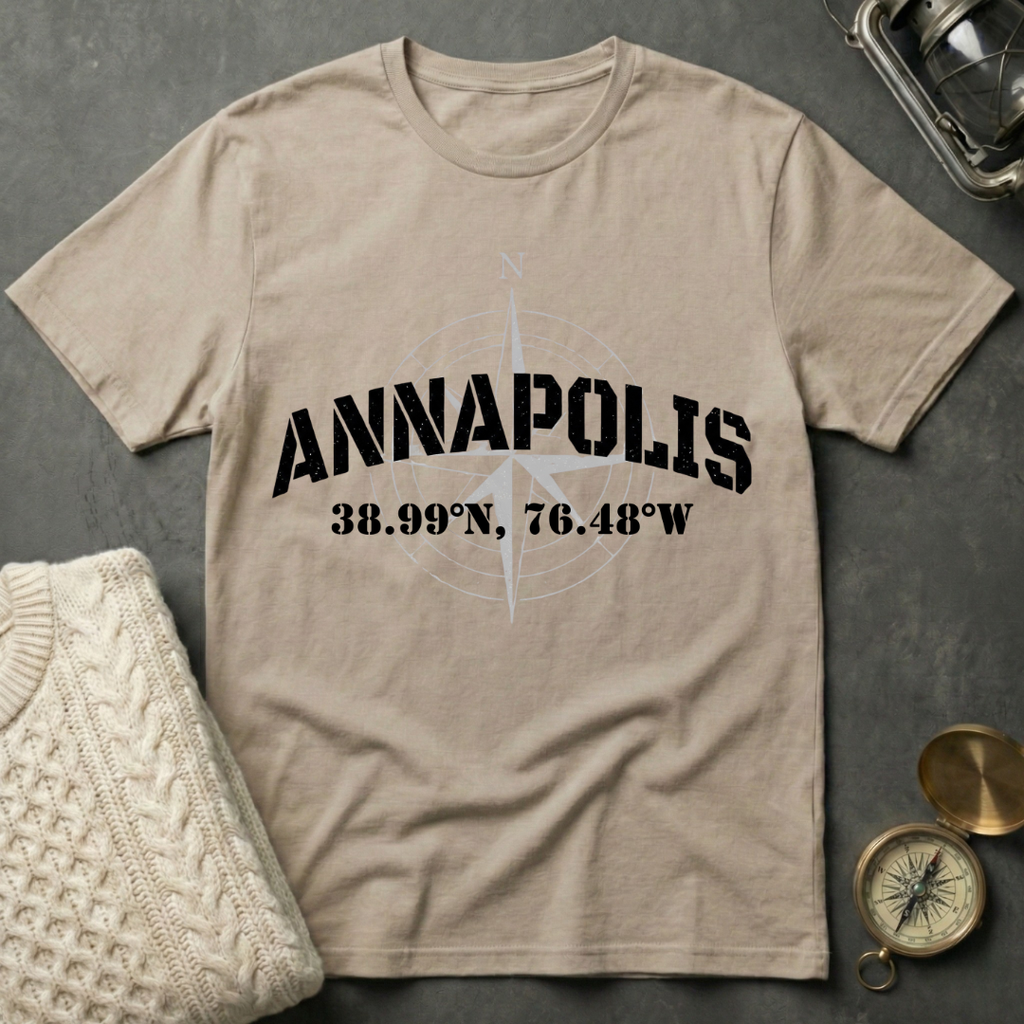 US Naval Academy Coordinates T-Shirt