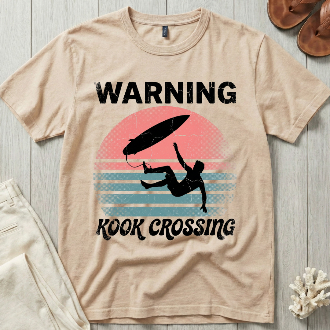 Warning · Kook Crossing - Groovy Retro T-Shirt