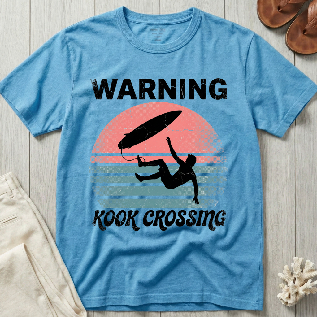 Warning · Kook Crossing - Groovy Retro T-Shirt