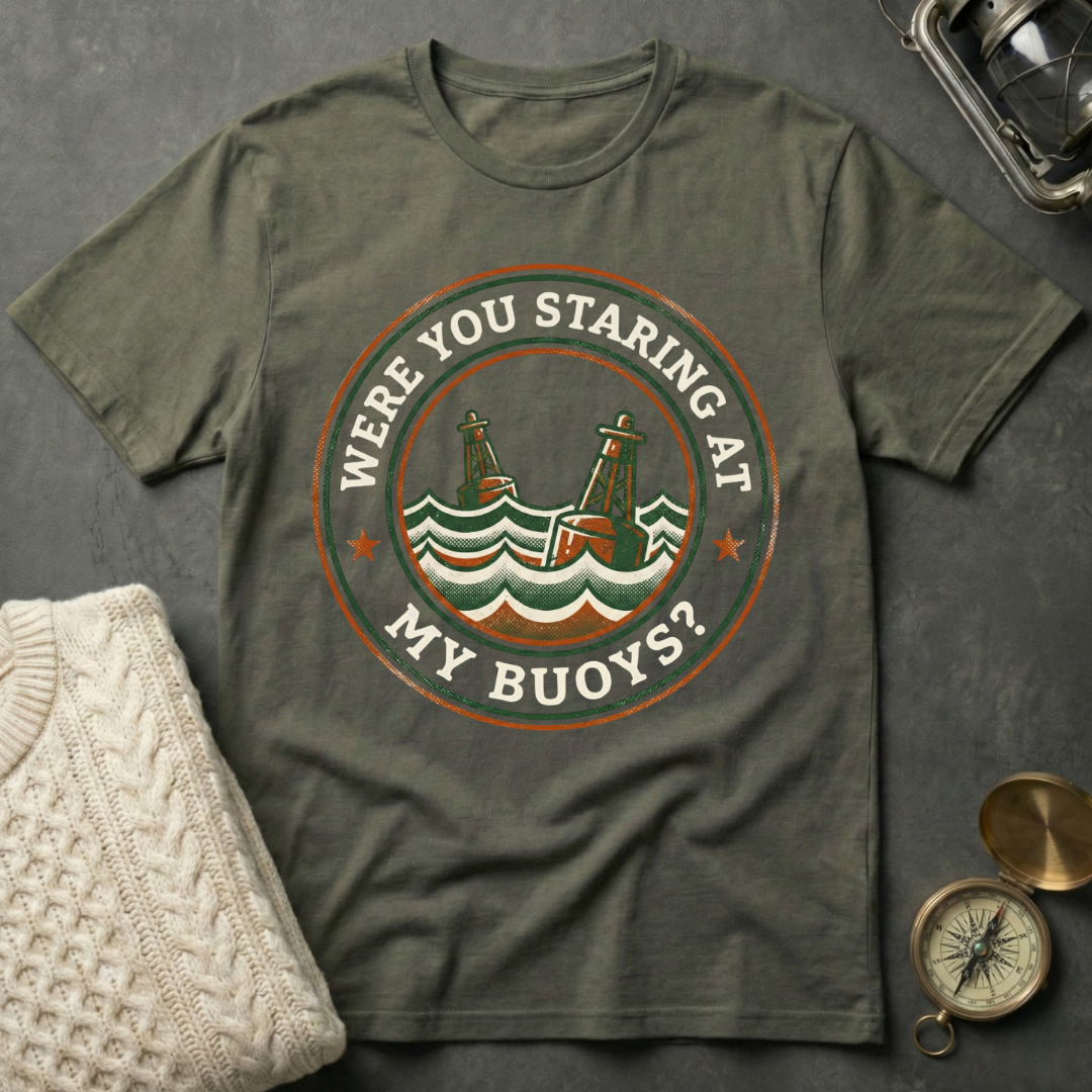 Were You Staring At My Buoys? - Badge T-Shirt